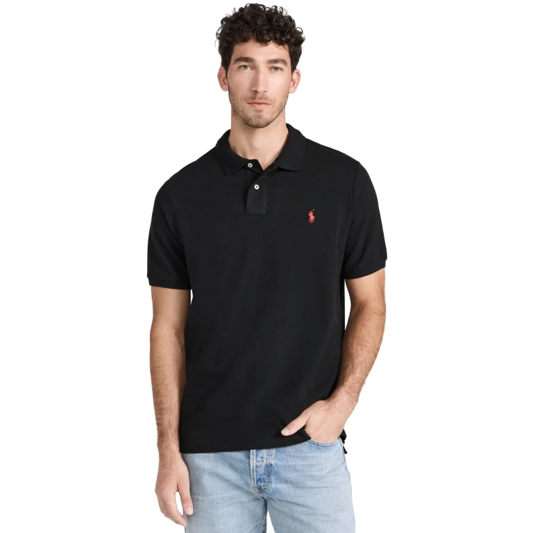 Polo Ralph Lauren Classic Fit Iconic Mesh Polo Black S