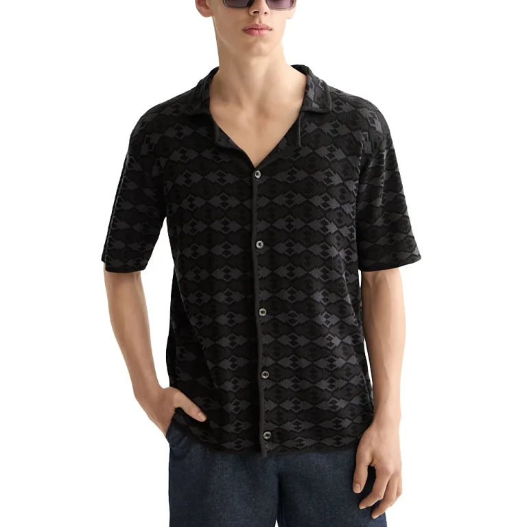 Scotch & Soda Tone on Tone Knitted Camp Shirt