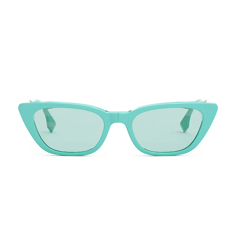 Fendi FE40089I 90X BAGUETTE Turchese Celluloid Occhiali Sole - Women