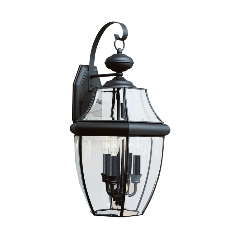 Lancaster 3-Light Outdoor Wall Light in Black