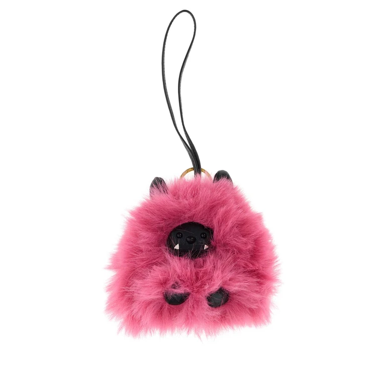 Pink Leather And Fur Key Ring Exterior: Borse A Mano - Women