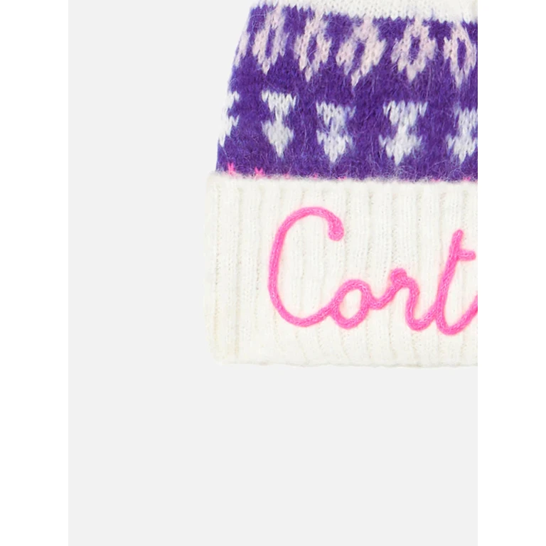 MC2 Saint Barth White Jacquard Wengen Nordic Beanie
