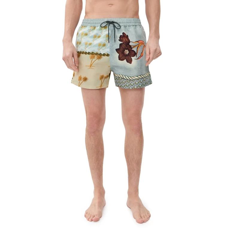 Paul Smith Textile Mix Swim Shorts 3.5 Light Blue M