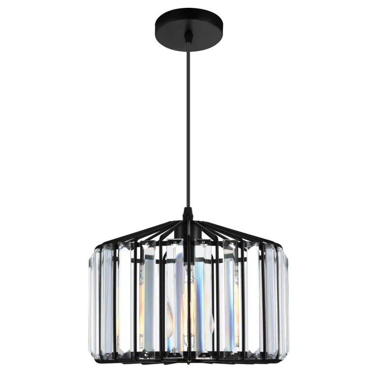 Black One Light Pendant from the Alethia Collection