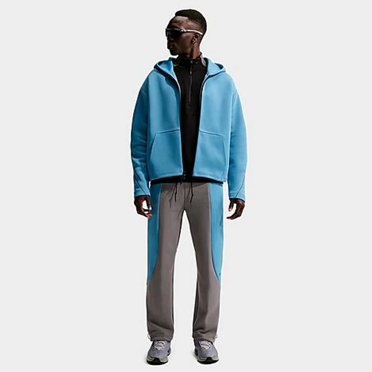 Nike Men's Tech Fleece Ergo Full-Zip Hoodie in Work Blue/Black Size: XS