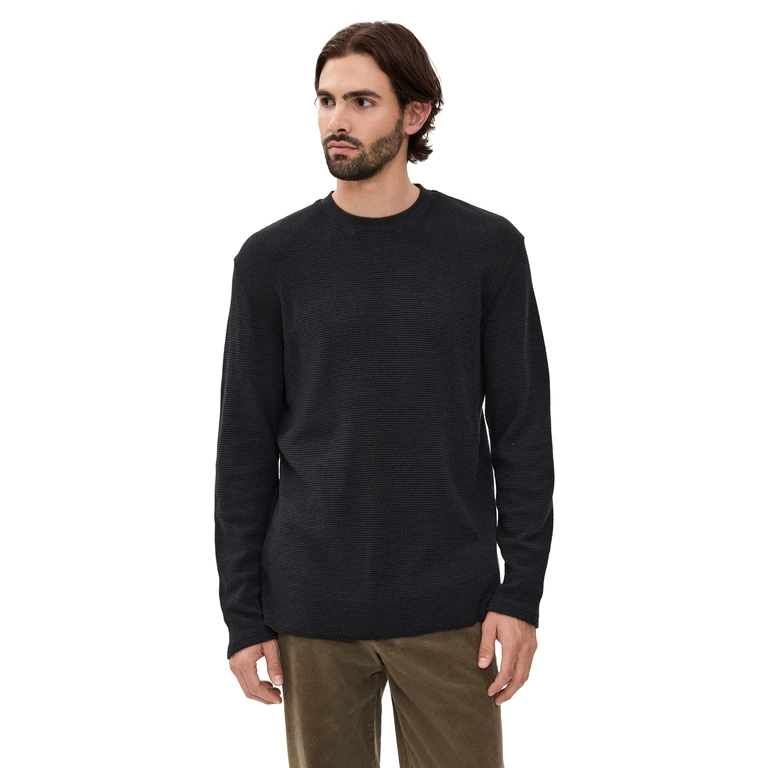 Rhythm Classic Waffle Knit Tee Black M