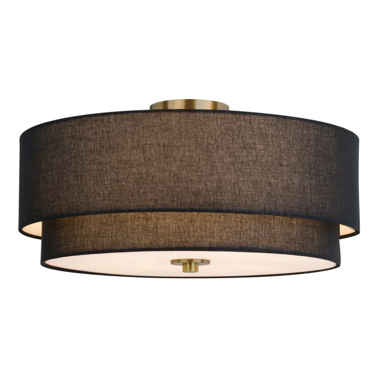 Matte Brass Semi-Flush Mount from the Burnaby Collection