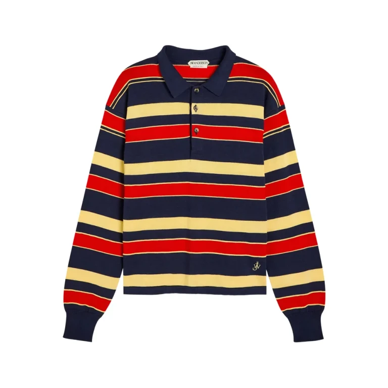 J.W.Anderson Striped Buttoned Polo Shirt