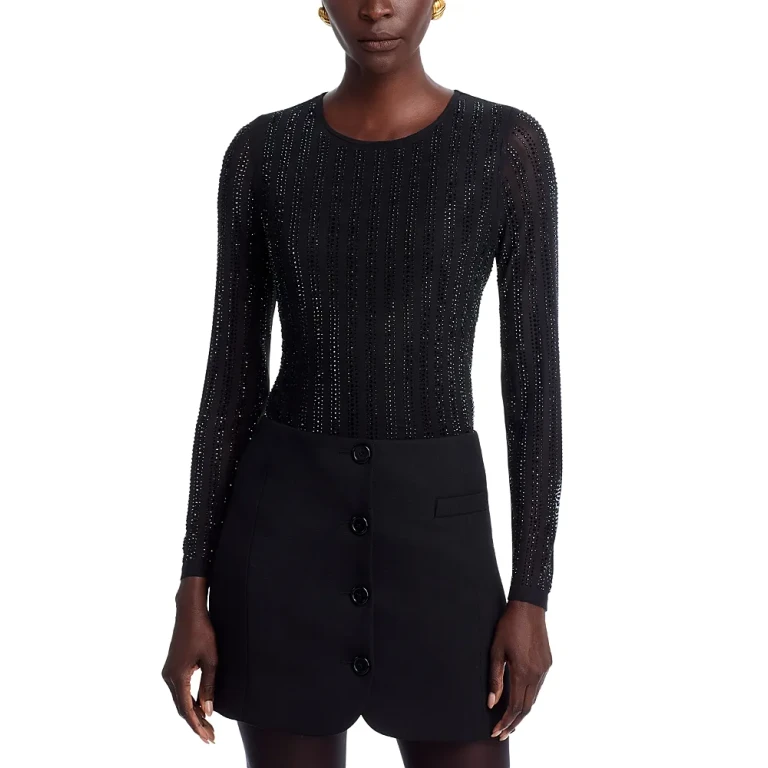 Elie Tahari The Adeline Rhinestone Top