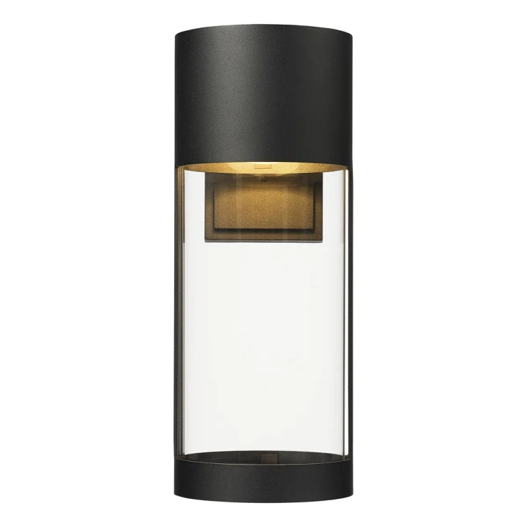 Powder Coated Black LED Outdoor Lantern from the Trefor Collection