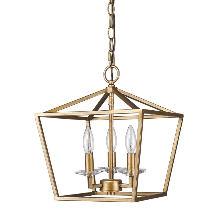 Antique Gold Three Light Pendant from the Kennedy Collection