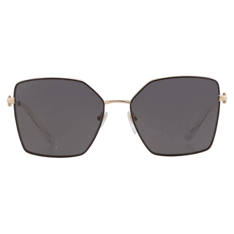 Bvlgari Dark Grey Geometric Ladies Sunglasses BV6175 202387 56