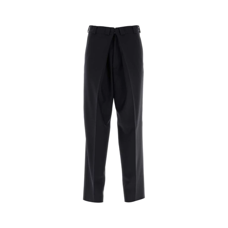 Givenchy Midnight Blue Wool Blend Wide-leg Pant