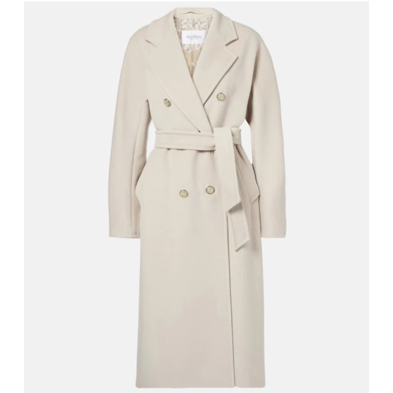 Max Mara Ticino Nude & Neutrals Virgin Wool Cashmere Coat - Women