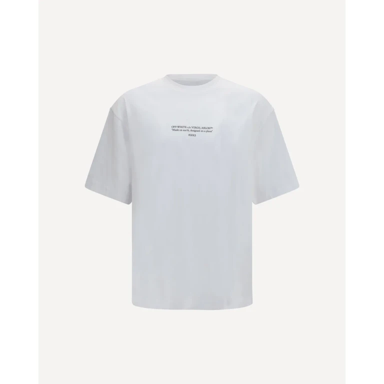 OFF-WHITE Made on earth, designed on a plane T-shirt Male L