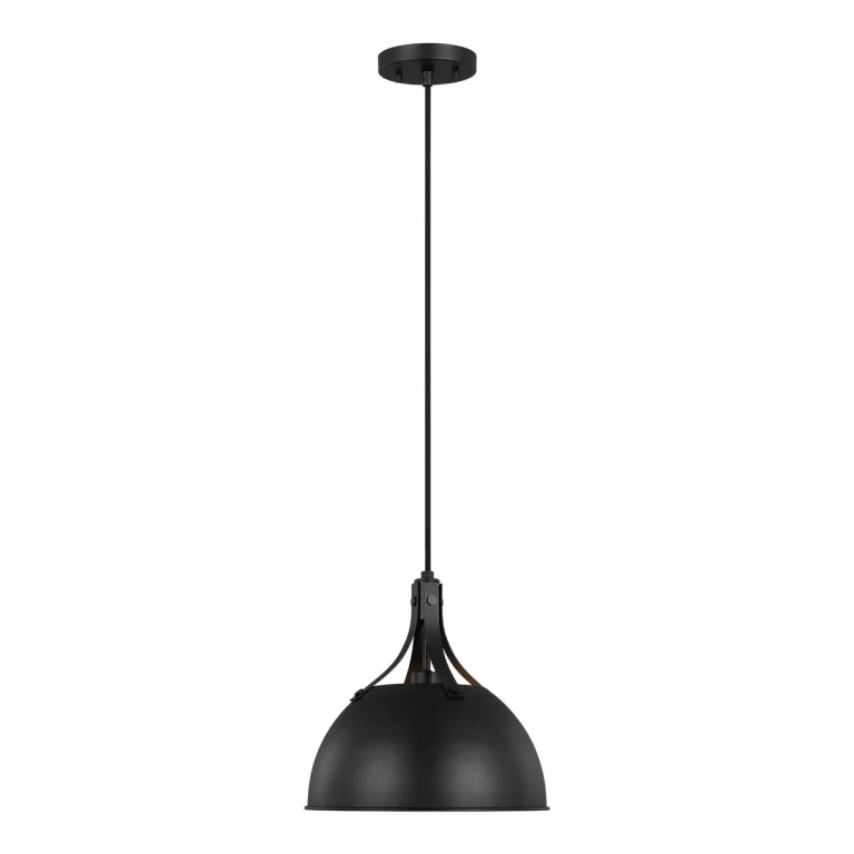 Midnight Black One Light Pendant from the Rockland Collection