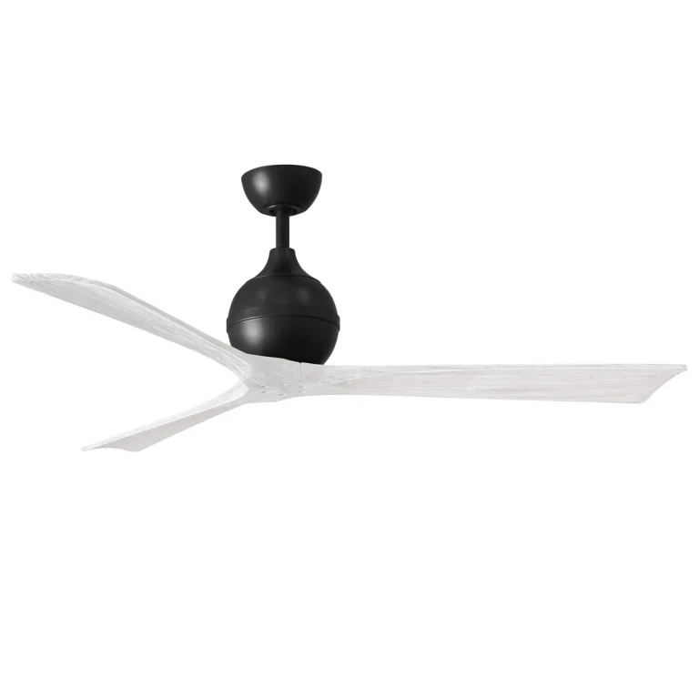 Irene 6-Speed DC 60" Ceiling Fan in Matte Black with Matte White blades