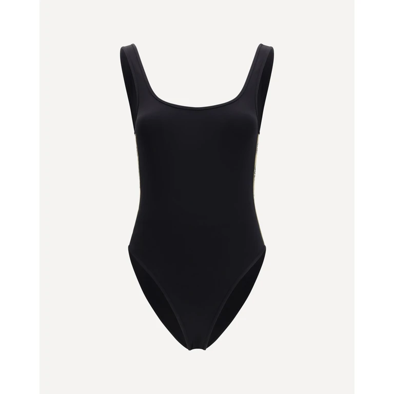 BURBERRY One-piece Swimsuit with Check trim Female M