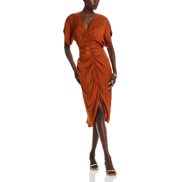 Steve Madden Aimee Ruched Midi Dress