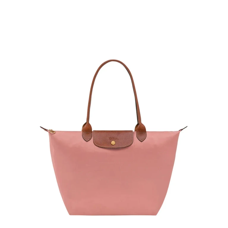 Longchamp le Pliage Original Pink Tote Bag With Embossed Logo In Canvas Woman