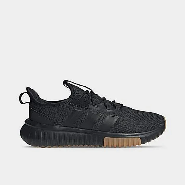 adidas Men's Kaptir Casual Shoes (Wide Width) in Black/Gum Size: 4.0