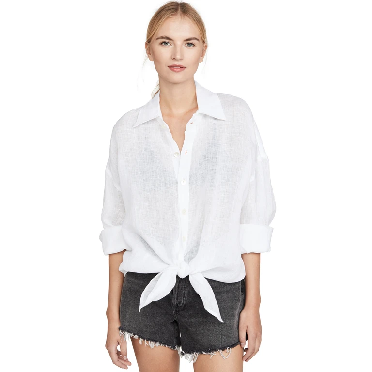 Vitamin A Playa Shirt Dress White L