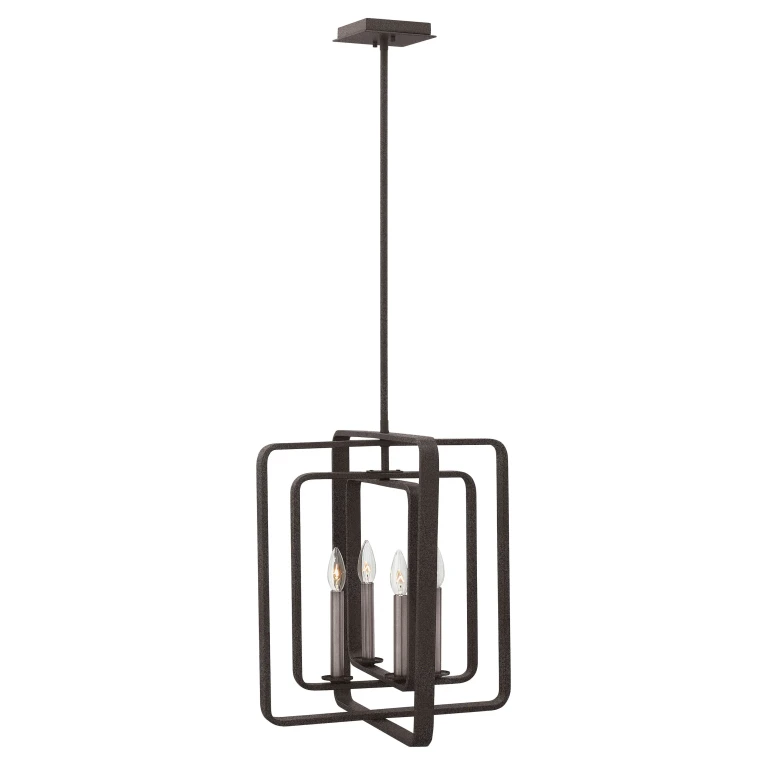 Quentin 4-Light Chandelier In Aged Zinc