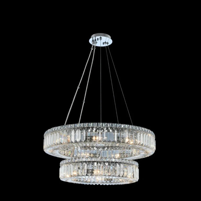 Rondelle 15-Light 26" Pendant Light in Chrome