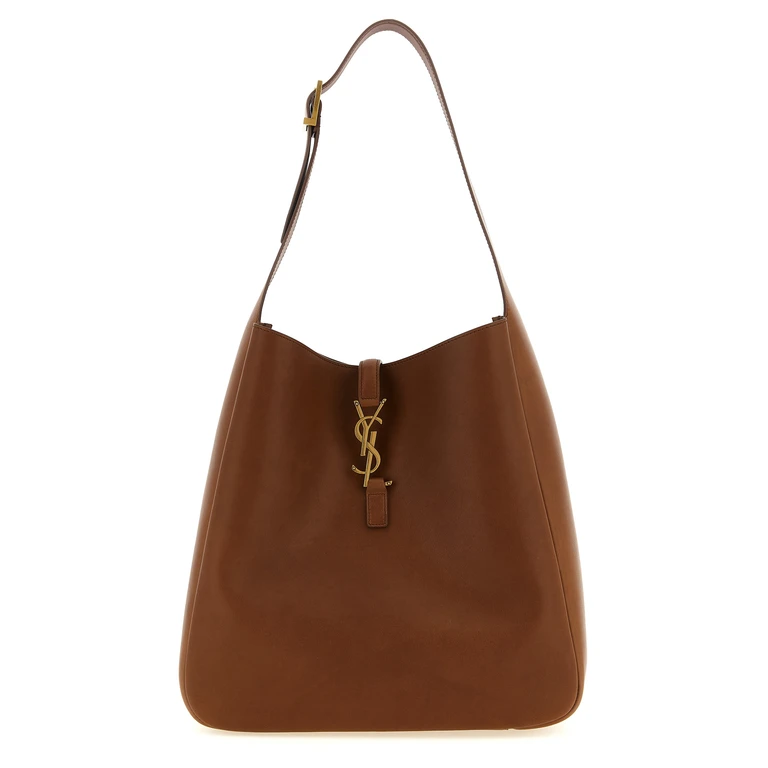 Saint Laurent Brown Calfskin Shoulder Bag - Women