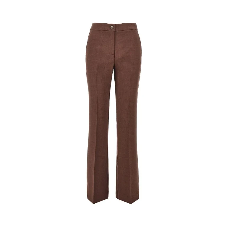 PINKO Stretch viscose-blend flared pants Woman 38