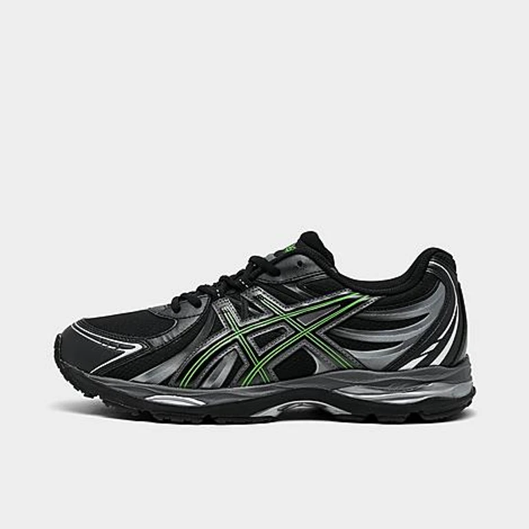 Men's ASICS GEL-SEKIRAN Casual Shoes in Black/Silver/Green Size: 7.5