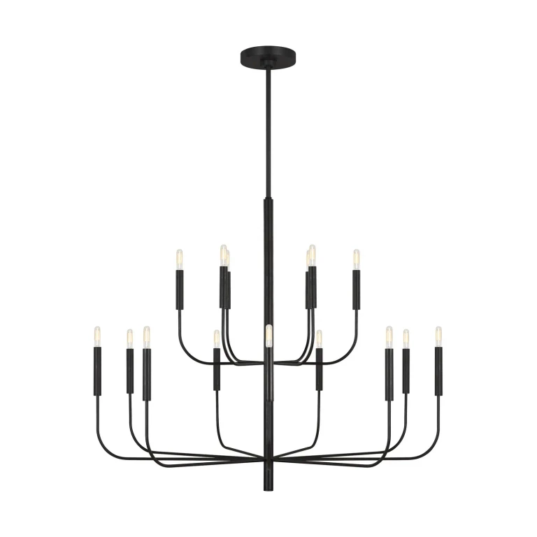 Visual Comfort Studio Brianna 15-Light Chandelier in Aged Iron by Ellen Degeneres