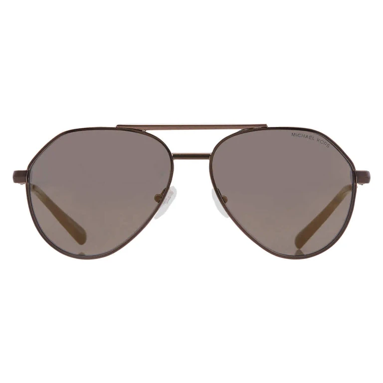 Michael Kors Brentwood Olive Mirror Pilot Mens Sunglasses MK1168 10014T 58