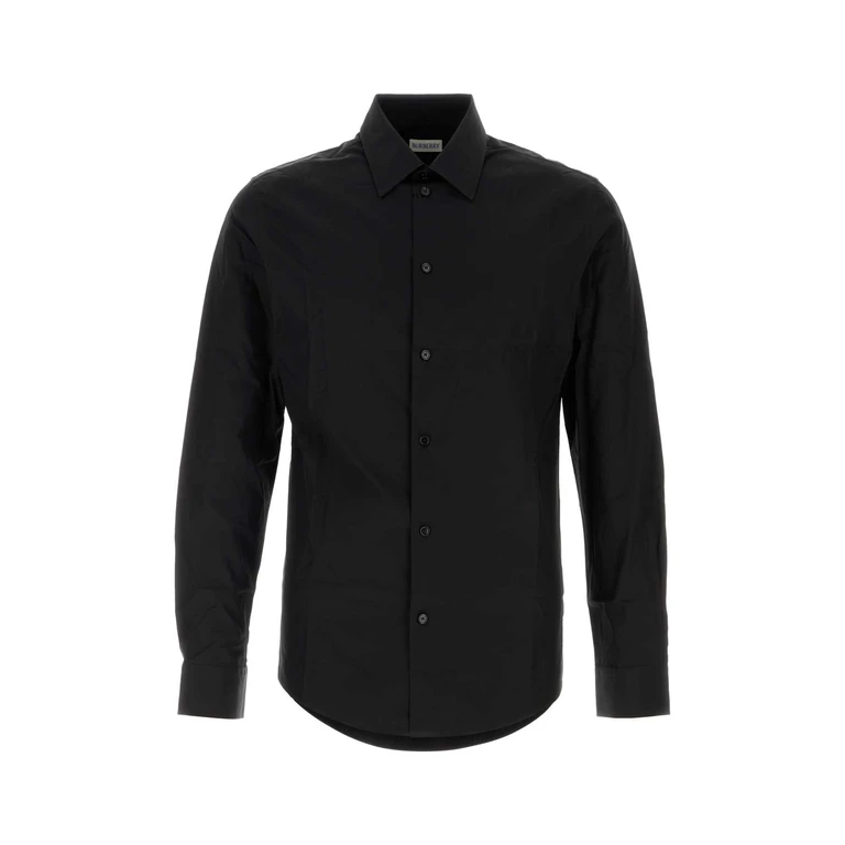 Burberry Black Poplin Shirt Cotton Camicie - Men