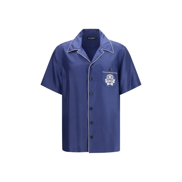 Dolce & Gabbana Hawaii Piping-embroidered Shirt