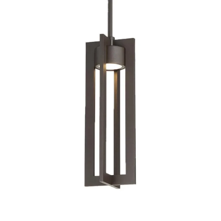 WAC Lighting 120V Chamber 1-Light LED Outdoor Pendant in Bronze - PD-W48616-BZ