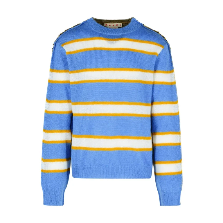 Marni Light Blue Mohair Blend Sweater