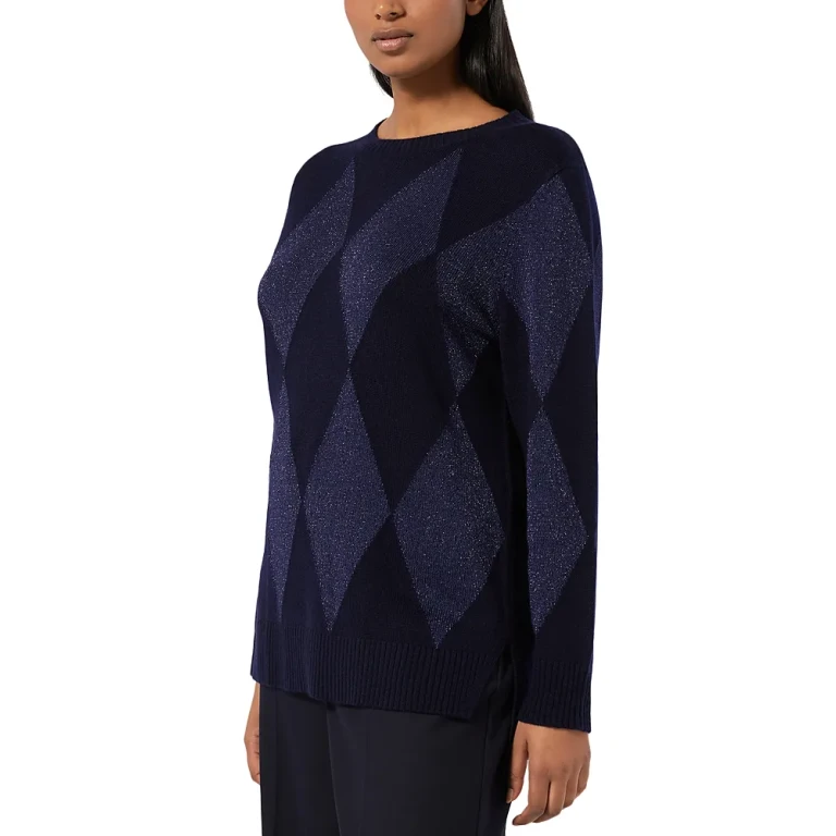 Marina Rinaldi Sport 1A Uscita Aquile Wool Blend Crewneck Sweater
