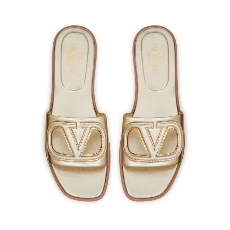 Valentino Garavani Sandals Grey Calf Leather - Women