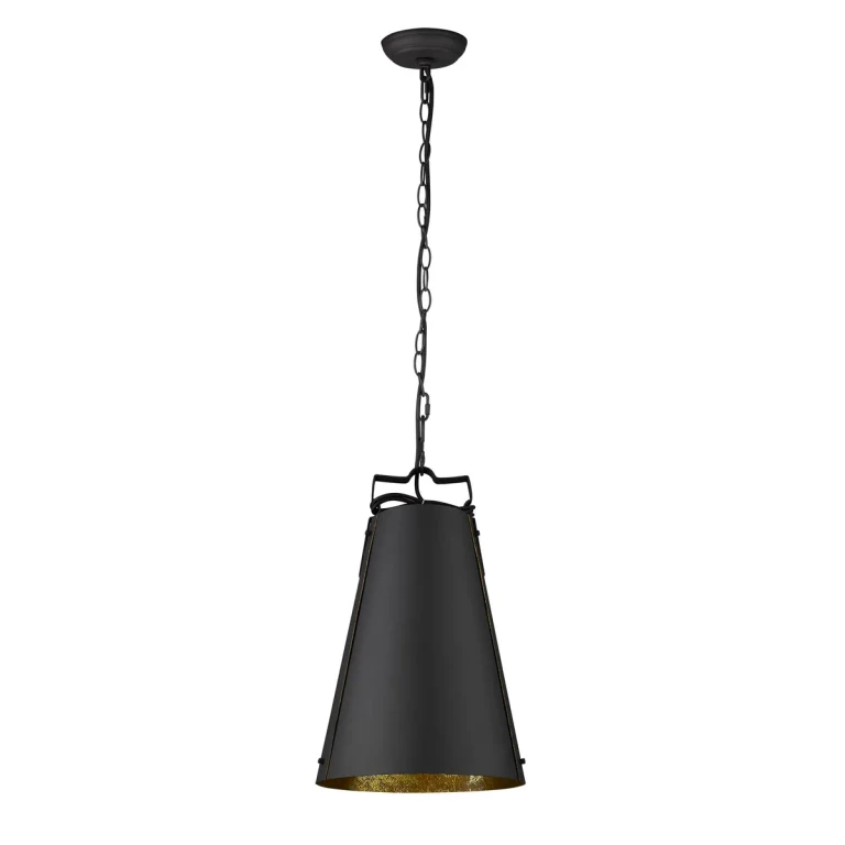 Matte Black One Light Pendant from the Faza Collection
