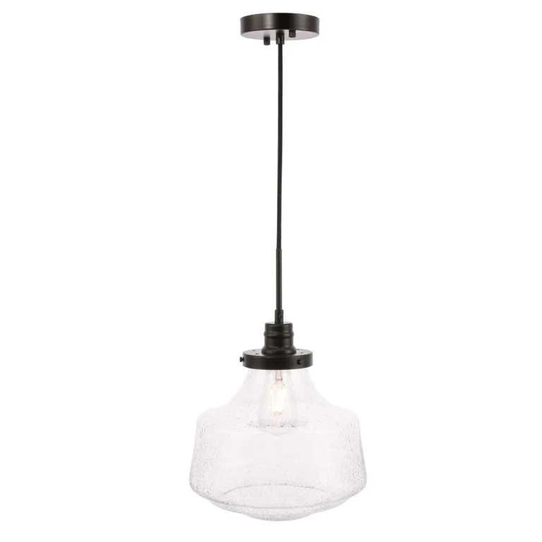 Black One Light Pendant from the Lyle Collection