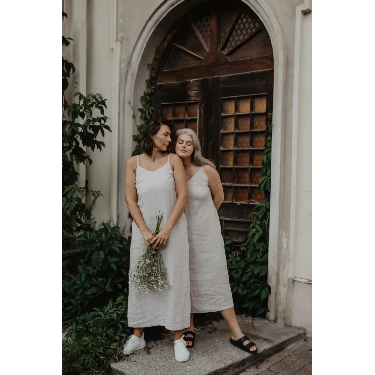 Linen long dress Jakarta XS Cream