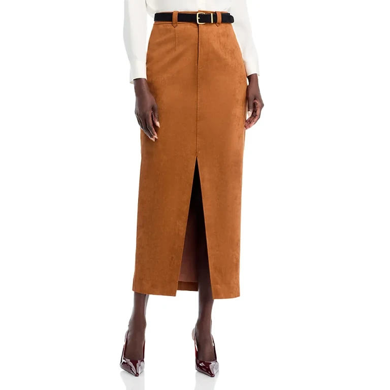 Toccin Meg Center Slit Midi Skirt