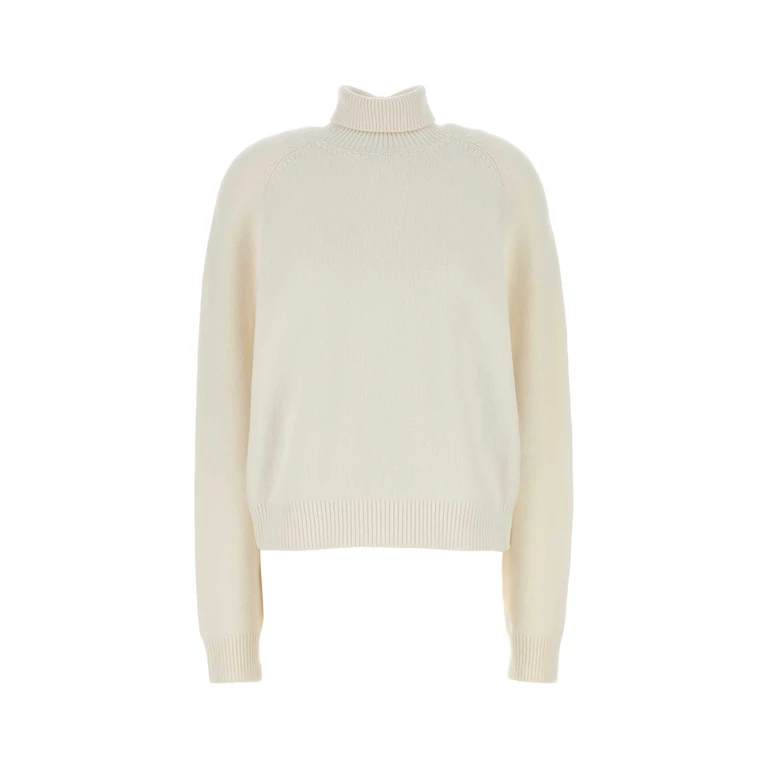 Fendi White Cashmere Blend Sweater Exterior: Nylon Maglieria - Women