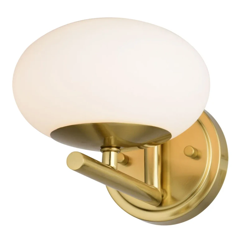 Satin Brass LED Wall Light from the Sloane Collection