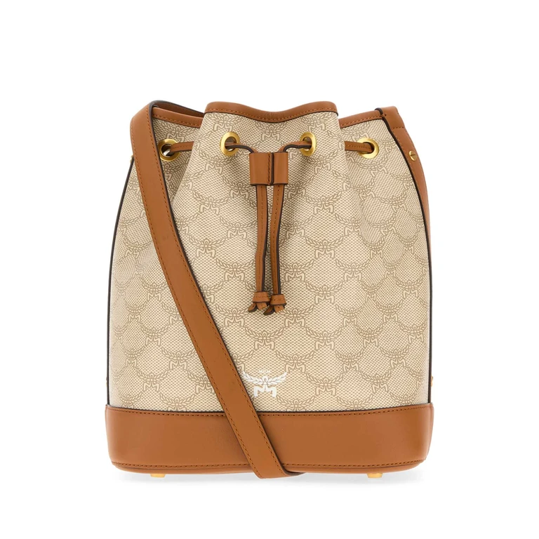 MCM Printed Canvas Medium Himmel Bucket Bag