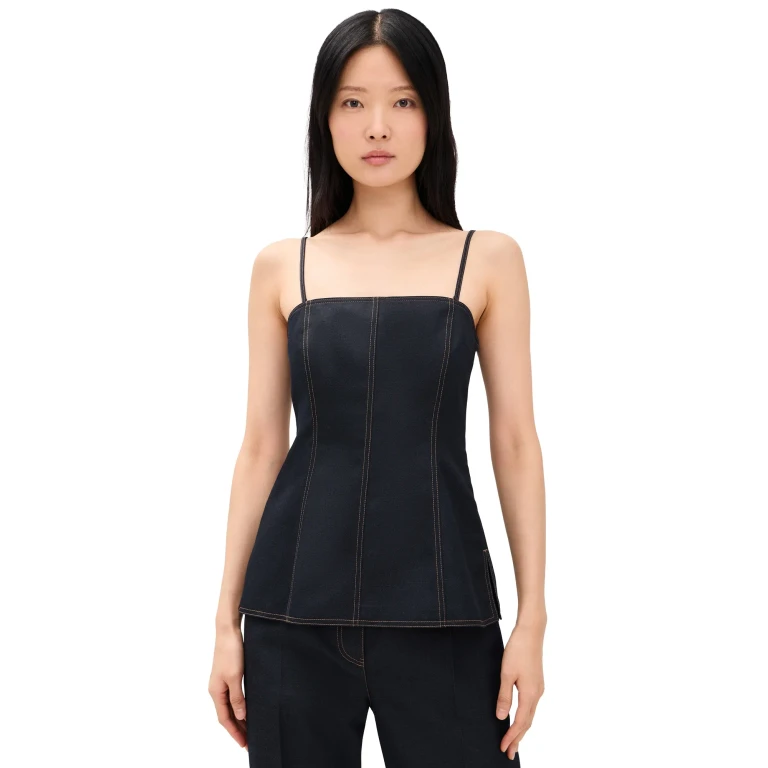 Helmut Lang Minimal Slip Top Navy Melange 8