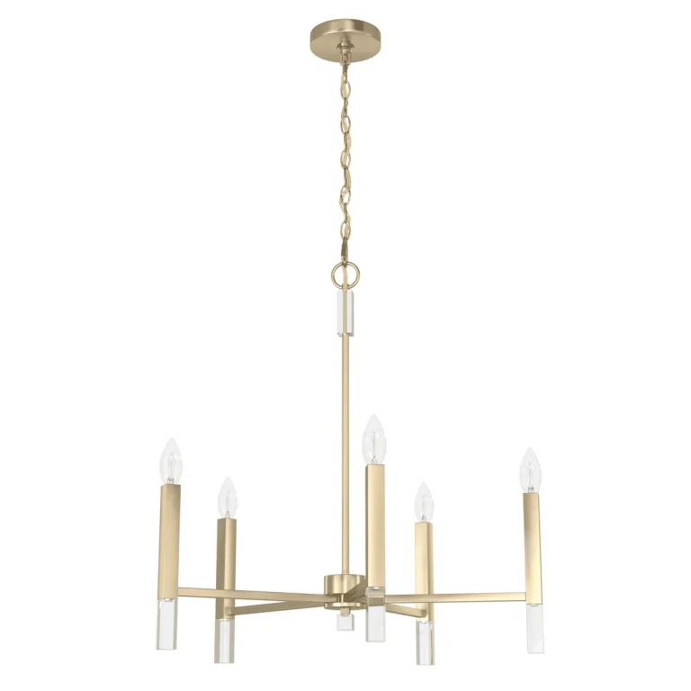 Alturas Gold Five Light Chandelier from the Sunjai Collection