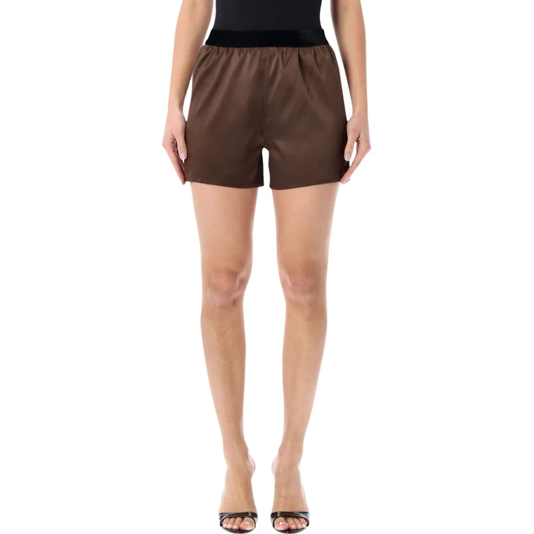 Tom Ford Stretch Silk Satin Pj Shorts