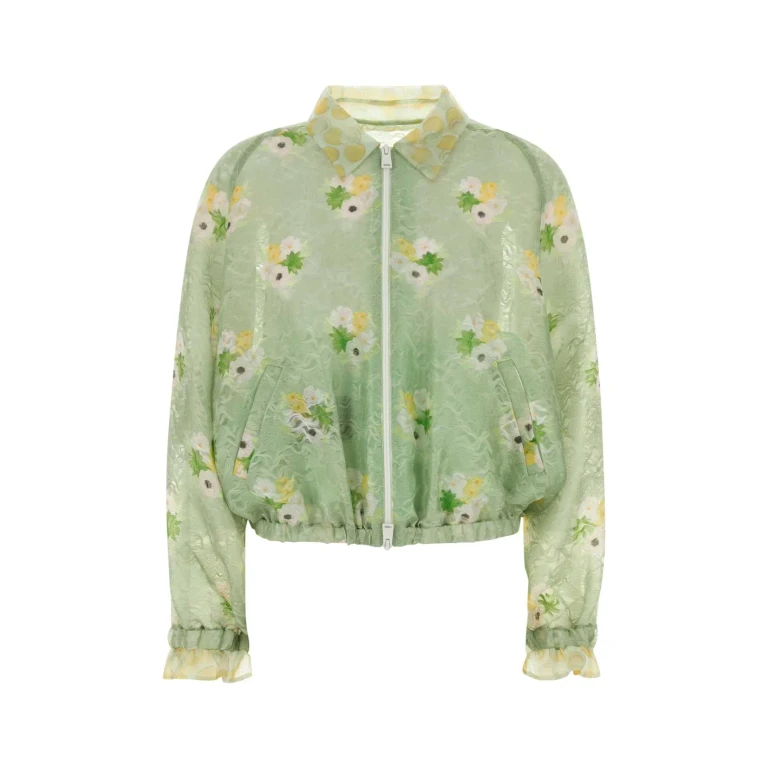 Veste bomber FENDI à broderie florale
